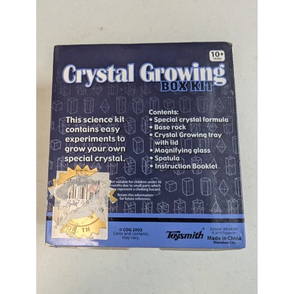 Toysmith Crystal Growing Box Kit Diamond‎ White Science Experiment 10+ Years